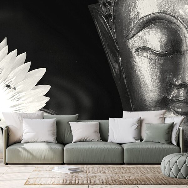 Carta da parati – Divino Buddha bianco e nero