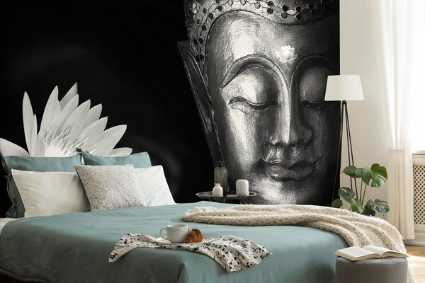 Carta da parati – Divino Buddha bianco e nero