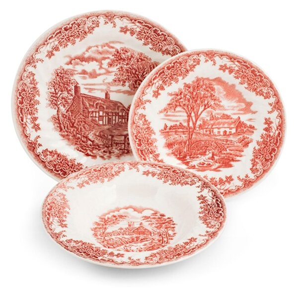 Servizio tavola 18 pezzi BrookPink in earthenware