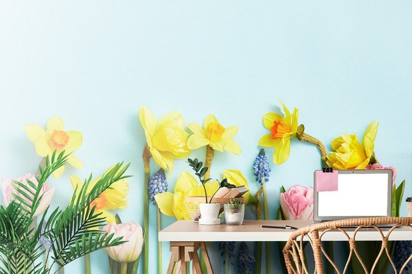 Carta da parati – Composizione floreale primaverile