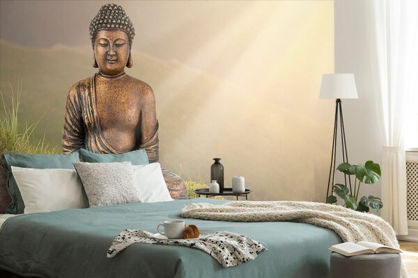 Carta da parati – Statua di Buddha in posizione meditativa