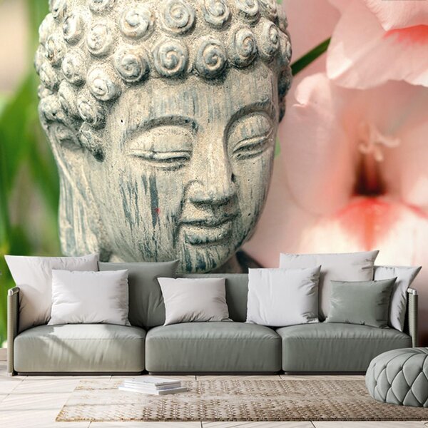 Carta da parati – Statua di Buddha nel giardino zen