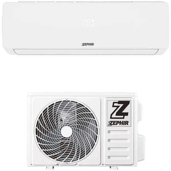 Zephir Climatizzatore 9000 Btu Inverter Monosplit Condizionatore con Pompa di Calore Classe A++/A+ R32 (Unit Interna + Unit Esterna) - ZPR9000MY24