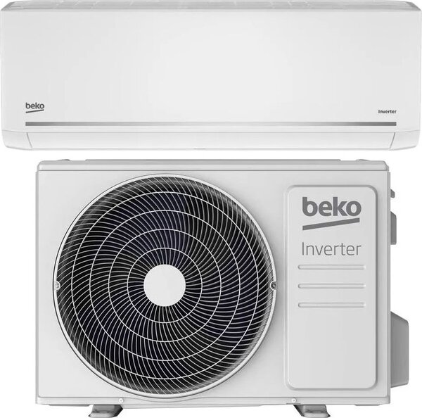 Beko Climatizzatore 9000 Btu Inverter Monosplit Condizionatore con Pompa di Calore Classe A++/A+ R32 (Unit Interna + Unit Esterna) Wi-Fi - BEHPE0