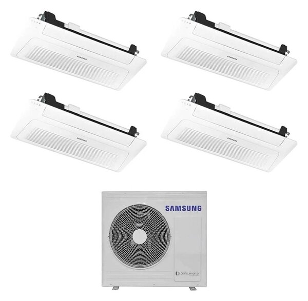 Samsung Climatizzatore a Cassetta 1 Via Quadri Split 9000+9000+9000+12000 btu Condizionatore con Pompa di Calore ClasseA++/A+ (Unit Interna + Unit