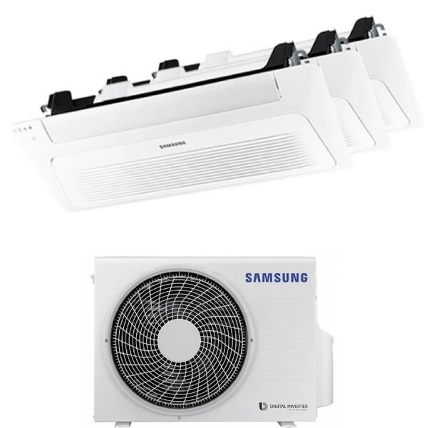 Samsung Climatizzatore a Cassetta 1 Via Trial Split 9000+9000+9000 btu Condizionatore con Pompa di Calore Classe A++/A+ (Unit Interna + Unit Este