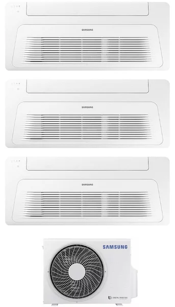 Samsung Climatizzatore a Cassetta 1 Via Trial Split 9000+9000+9000 btu Condizionatore con Pompa di Calore Classe A++/A+ (Unit Interna + Unit Este