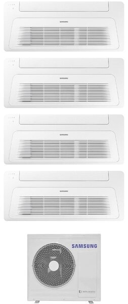 Samsung Climatizzatore a Cassetta 1 Via Quadri Split 9000+9000+9000+12000 btu Condizionatore con Pompa di Calore ClasseA++/A+ (Unit Interna + Unit