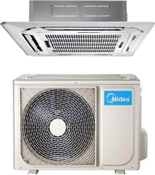 MIDEA Climatizzatore a Cassetta 4 Vie 24000 Btu Inverter Monosplit Condizionatore con Pompa di Calore Classe A++/A+ (Unit Interna + Unit Esterna)