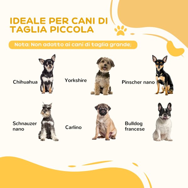 PawHut Cancellino per Cani Pieghevole a 3 Sezioni in Legno, 154.5x29.5x61cm, Caffè