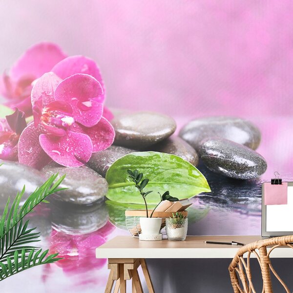 Carta da parati – Orchidea con tocco di relax