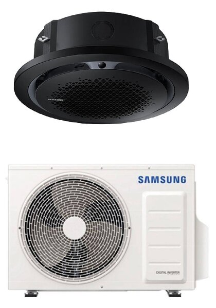 Samsung Climatizzatore a Cassetta Circolare 360 24000 btu Monosplit Condizionatore con Pompa di Calore Classe A++/A+ (Unit Interna + Unit Estern