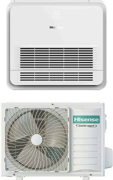 Hisense Climatizzatore Console 9000 btu Inverter Monosplit Condizionatore con Pompa di Calore Classe A++/A+ serie Turbo Comando Wireless Incluso (U