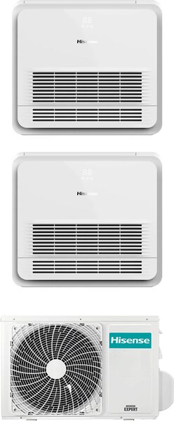 Hisense Climatizzatore Console Dual Split 9000+9000 btu Condizionatore con Pompa di Calore Classe A++/A+ serie Turbo Comando Wireless Incluso (Unit
