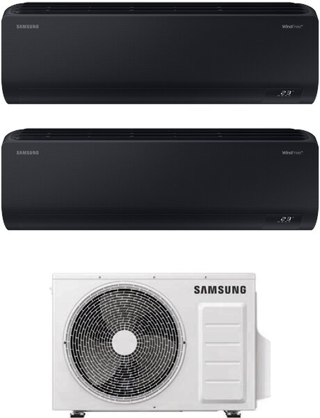 Samsung Climatizzatore Dual split 7000+7000 btu Inverter Condizionatore con Pompa di Calore Gas R32 WIFI Classe A+++/A++ (Unit Interna + Unit Es