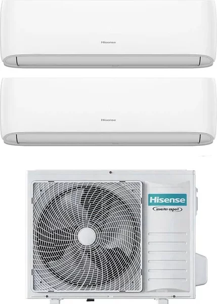 Hisense Climatizzatore Dual Split Inverter 12000+18000 Btu Condizionatore con Pompa di Calore Classe A++/A+ Gas R32 (Unit Interna + Unit Esterna)