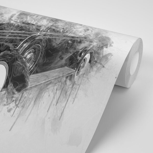 Carta da parati – Auto retrò bianco e nero