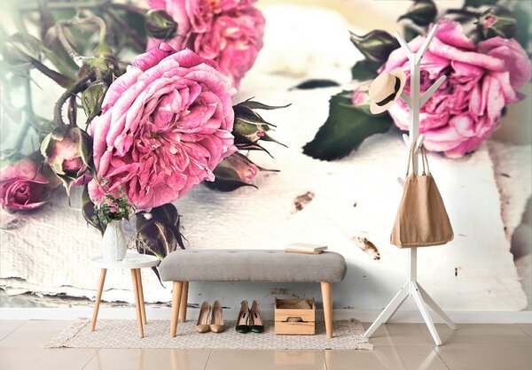 Carta da parati – Rose in fiore