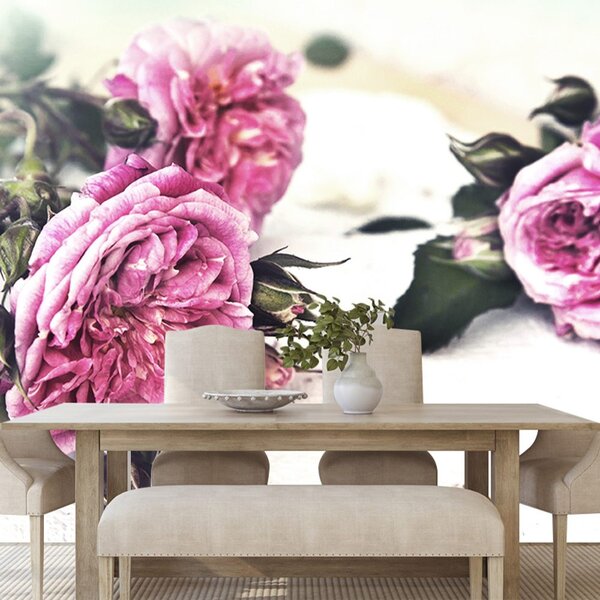Carta da parati – Rose in fiore