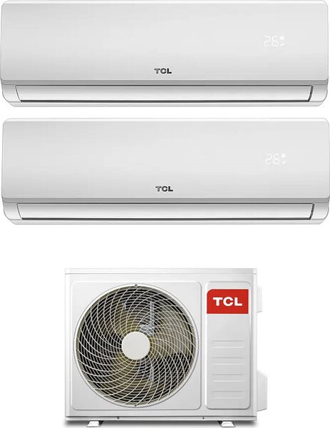 TCL Climatizzatore Dual Split Inverter 9000 + 12000 Btu Condizionatore con Pompa di Calore Classe A++/A+ Gas R32 (Unit Interna + Unit Esterna) - 