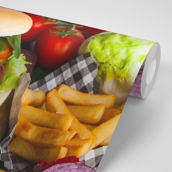 Carta da parati – Hamburger americano