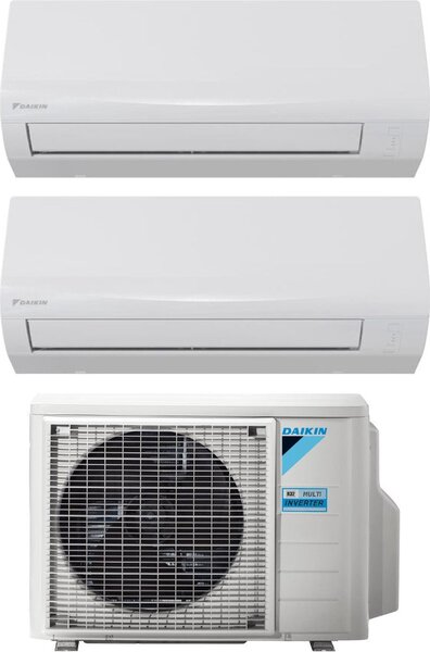 Daikin Climatizzatore Dual Split Inverter 9000 + 12000 Btu Condizionatore con Pompa di calore Classe A++/A+ Gas R32 Wi-Fi (Unit Interna + Unit Es