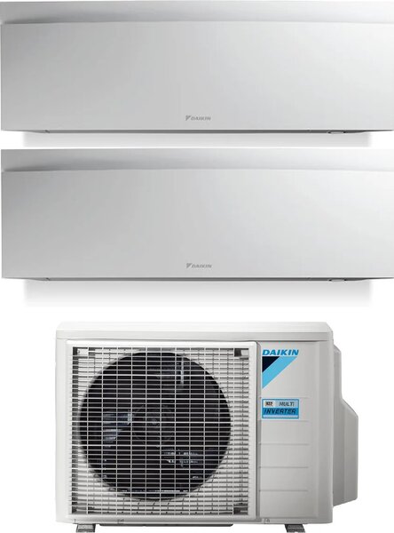 Daikin Climatizzatore Dual Split Inverter 9000+12000 Btu Condizionatore con Pompa di Calore Classe A++/A++ Gas R32 Wifi Bianco (Unit Interna + Uni