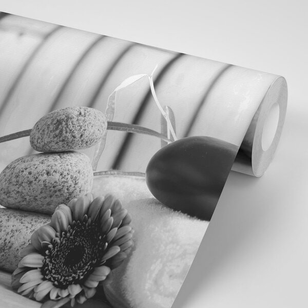 Carta da parati – Natura morta wellness in bianco e nero