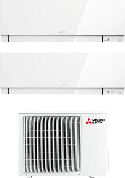 MITSUBISHI Climatizzatore Dual Split Inverter 9000+9000 Btu Condizionatore con Pompa di calore Classe A++/A Gas R32 (Unit Interna + Unit Esterna)