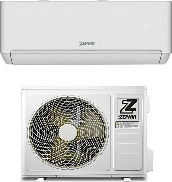 Zephir Climatizzatore Inverter Monosplit 12000 Btu Condizionatore con Pompa di Calore Classe A+++/A++ Wi-Fi (Unit Interna + Unit Esterna) - ZAR 1