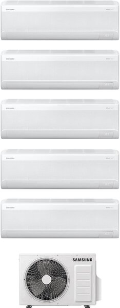 Samsung Climatizzatore Penta split 7000+7000+7000+7000+7000 btu Inverter Condizionatore con Pompa di Calore Gas R32 WIFI Classe A++/A+ (Unit Inte