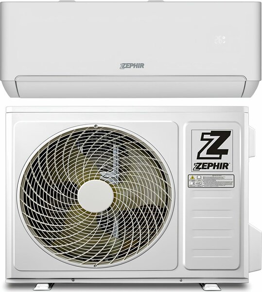 Zephir Climatizzatore Inverter Monosplit 9000 Btu Condizionatore con Pompa di Calore Classe A+++/A++ Wi-Fi (Unit Interna + Unit Esterna) - ZAR 90
