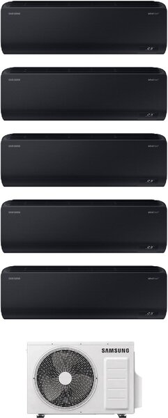 Samsung Climatizzatore Penta split 7000+7000+7000+7000+7000 btu Inverter Condizionatore con Pompa di Calore Gas R32 WIFI Classe A++/A+ (Unit Inte