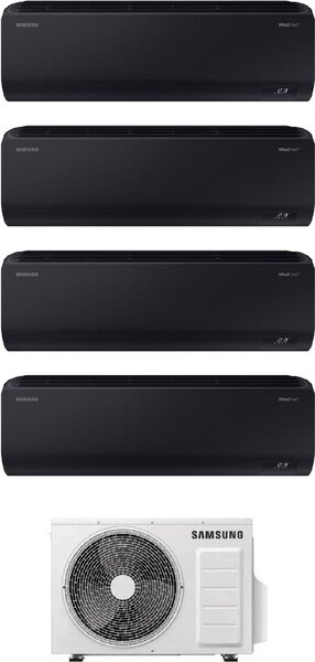 Samsung Climatizzatore Quadri split 12000+12000+12000+12000 btu Inverter Condizionatore con Pompa di Calore Gas R32 WIFI Classe A++/A+ (Unit Inte