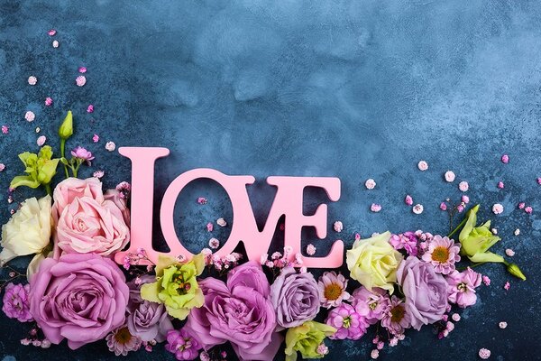 Carta da parati – Scritta Love