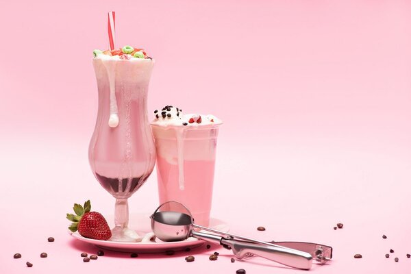 Carta da parati – Frullato di latte rosa