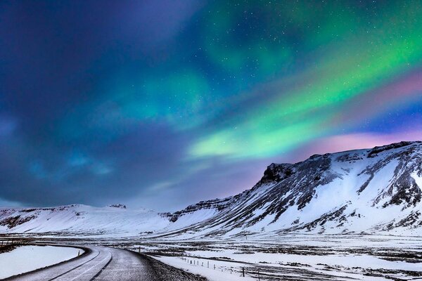 Carta da parati – Aurora boreale norvegese