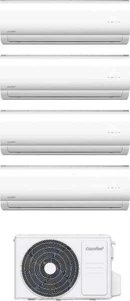 Comfee Climatizzatore Quadri Split Inverter 9000+9000+9000+12000 btu Condizionatore con Pompa di Calore Classe A++/A+ Gas R32 (Unit Interna + Unit