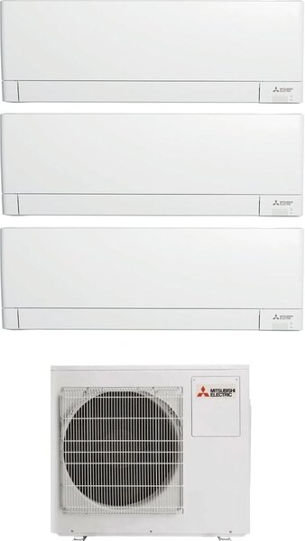 MITSUBISHI Climatizzatore Trial Split Inverter 12000 + 12000 + 12000 Btu/h Condizionatore con Pompa di Calore Classe A++/A+ WiFi R32( Unit Interna