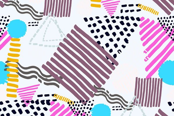 Carta da parati – Motivo Memphis in stile pop-art