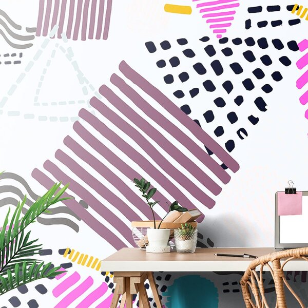 Carta da parati – Motivo Memphis in stile pop-art