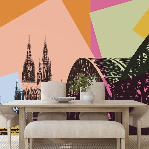 Carta da parati – Illustrazione digitale della città di Colonia