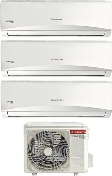 Ariston Climatizzatore Trial Split Inverter 9000 + 9000 + 12000 Btu Condizionatore con Pompa di Calore Classe A++/A+(Unit Interne + Unit Esterna)