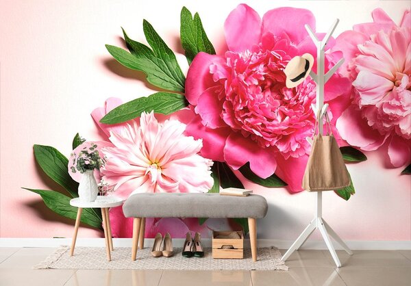Carta da parati – Peonie in rosa