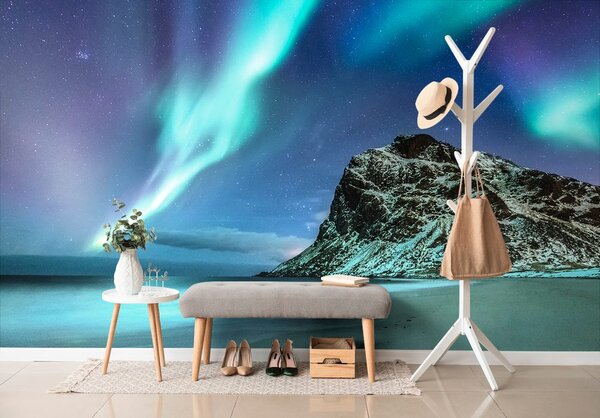 Carta da parati – Aurora boreale in Norvegia