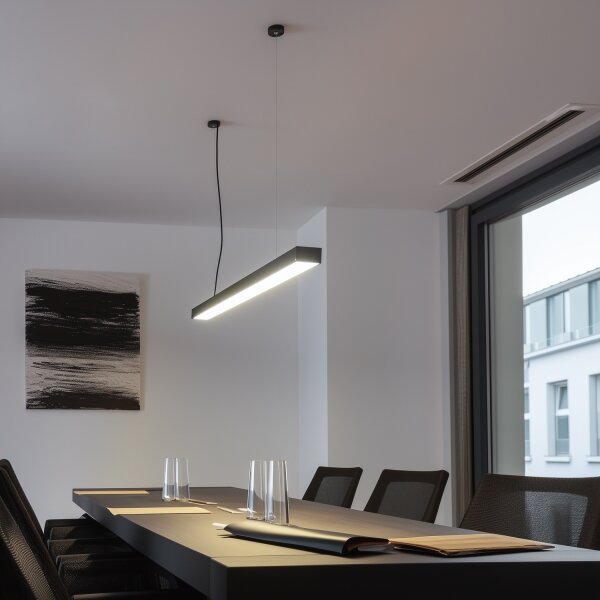 Lampada da soffitto LED a montaggio superficiale o a sospensione CYNIDECO LED/12W/230V 4000K nero