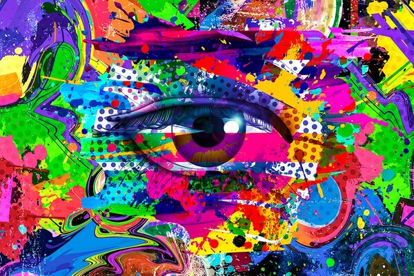 Carta da parati – Occhio umano in stile pop-art