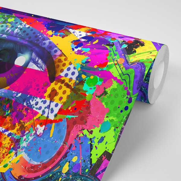 Carta da parati – Occhio umano in stile pop-art