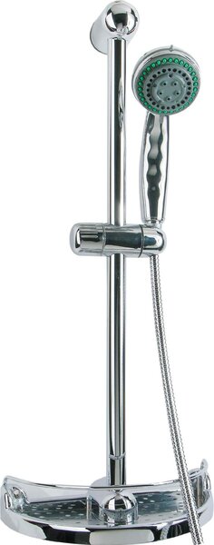 Groenlandia Colonna Doccia Saliscendi con Doccetta 3 getti e Portasapone Altezza 60 cm - A99H18H09 Serie Apollo