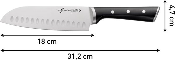 LAGOSTINA Coltello Santoku Iceforce Lama da 18 cm in Acciaio Inox - 014458510318